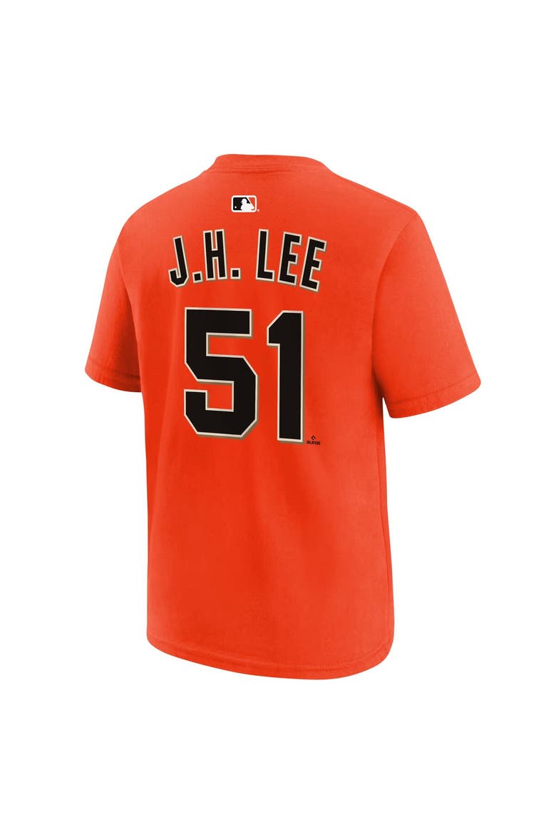 Youth Nike Jung Hoo Lee Orange San Francisco Giants Name & Number T-Shirt, Alternate, color, Orange