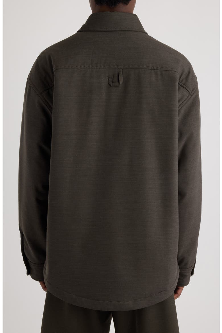 La Chemise Boulanger Padded Stretch Virgin Wool Shirt Jacket, Alternate, color, DARK KHAKI