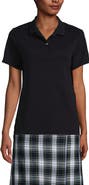 Lands' End School Uniform  Short Sleeve Feminine Fit Interlock Polo Shirt