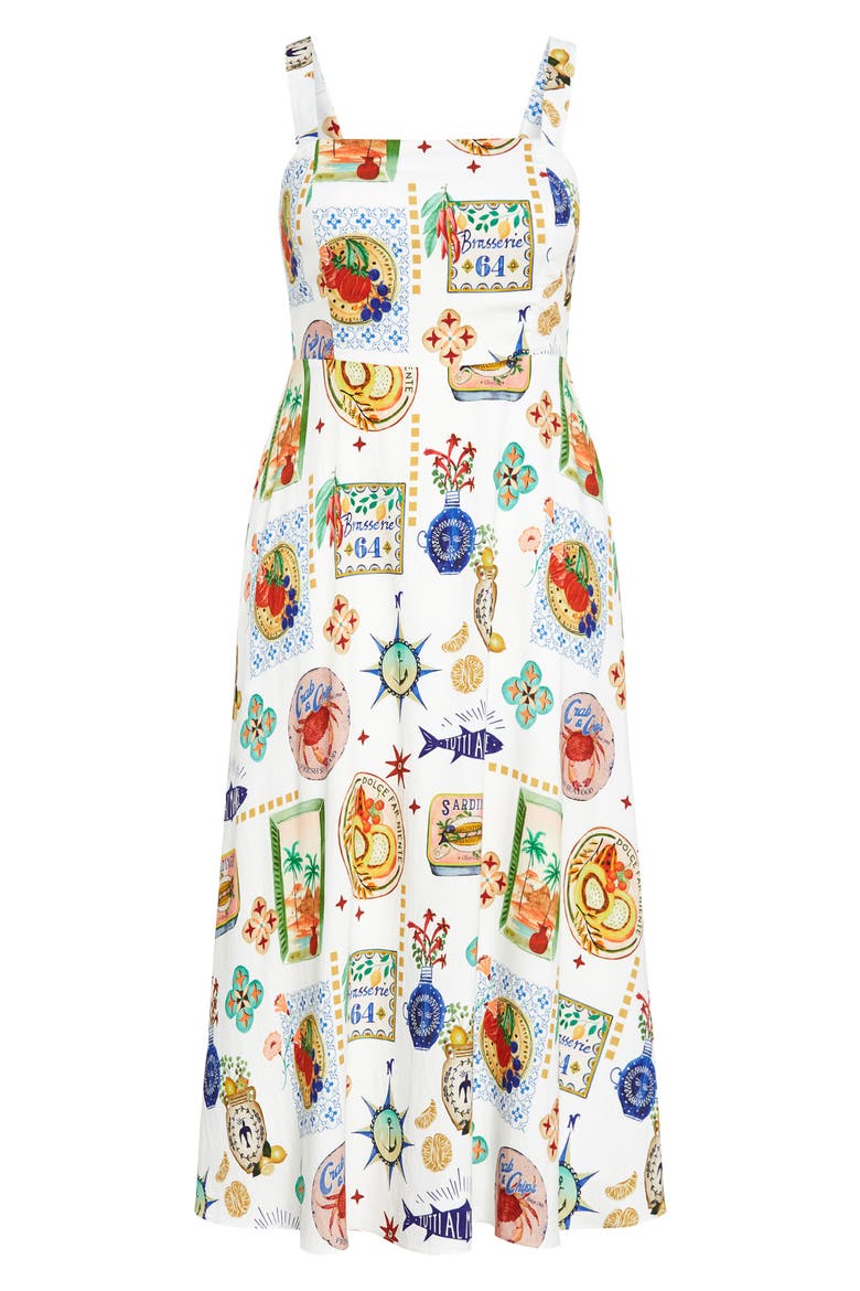Capria Print Sleeveless Maxi Dress, Alternate, color, CAPRI