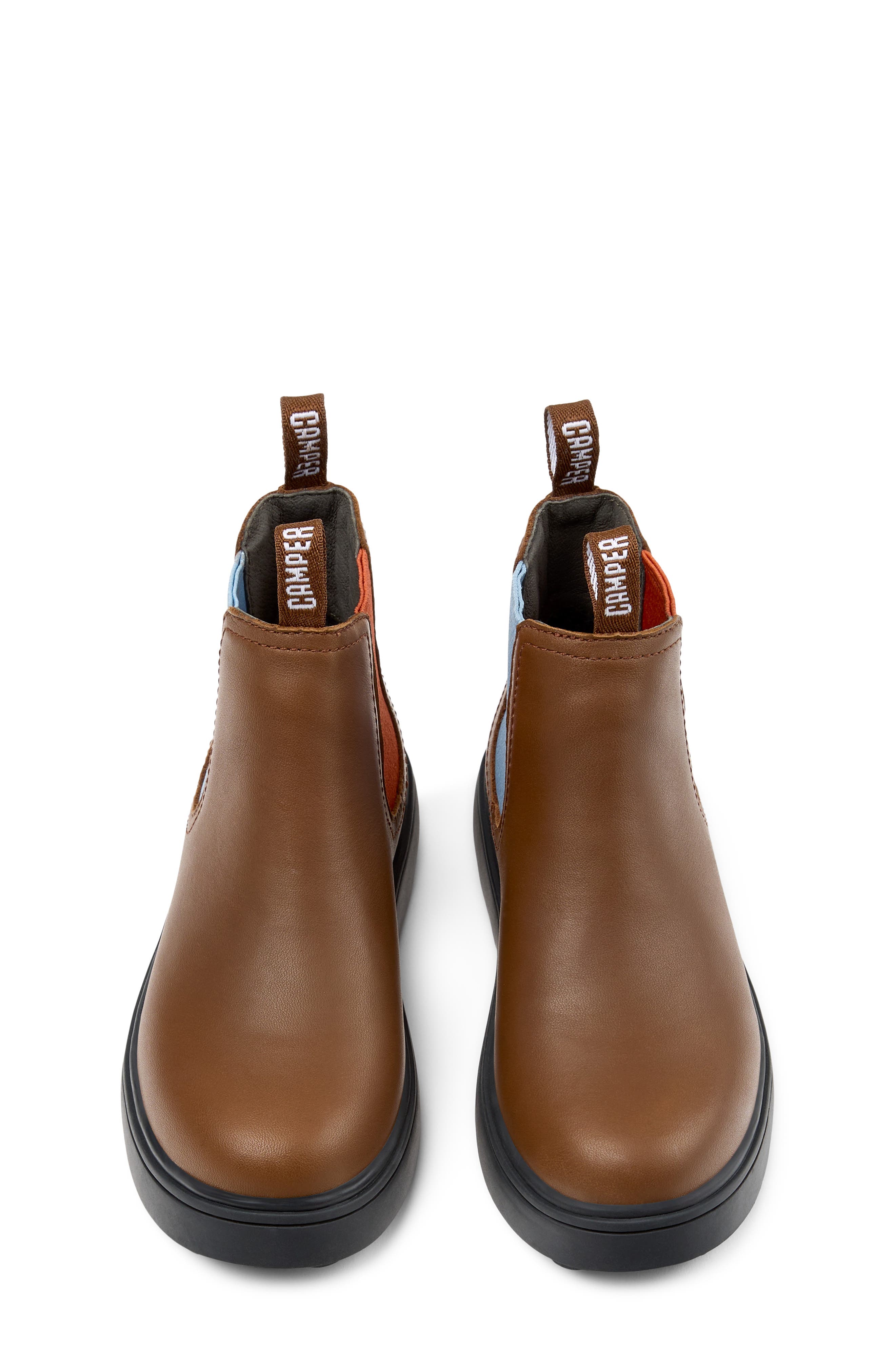 Kids' Norte Twins Leather Chelsea Boot, Alternate, color, MEDIUM BROWN