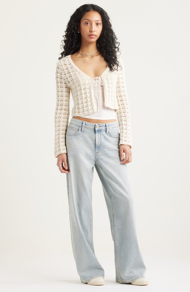 BP. Mid Rise Baggy Jeans, Alternate, color, Buck Yellow Tint Wash