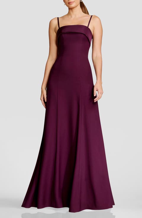 Luciella Abstract Floral Mermaid Gown