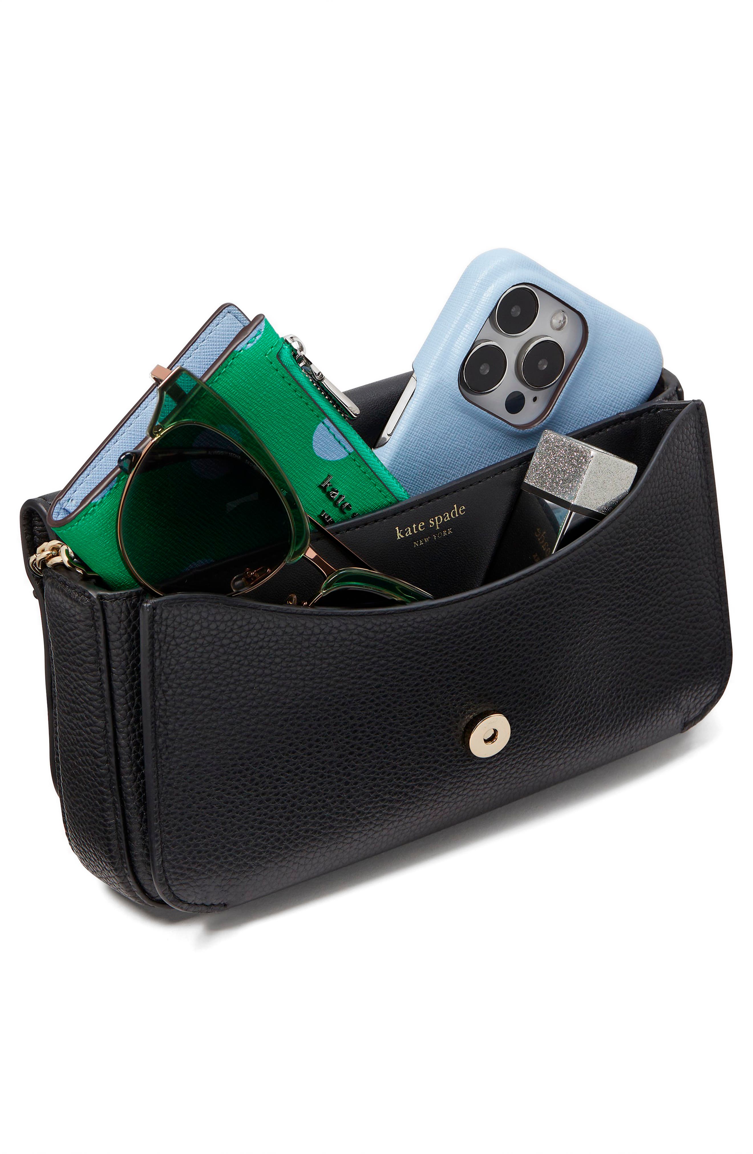 ava leather wallet on a chain, Alternate, color, BLACK