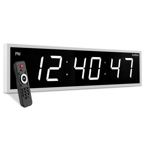 Large Digital Clock, 36 Led Wall Clock with Stopwatch, Alarms, Timer, Temp & Remote