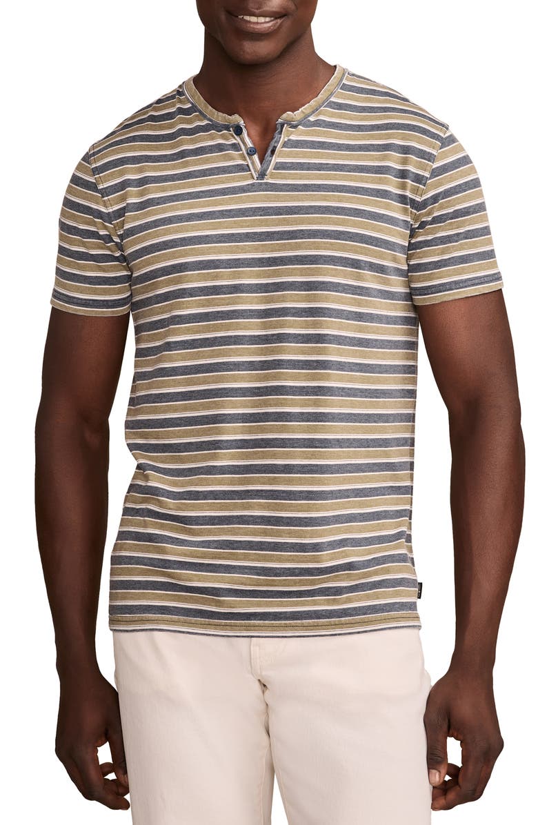 Lucky Brand Burnout Stripe Henley, Main, color, 