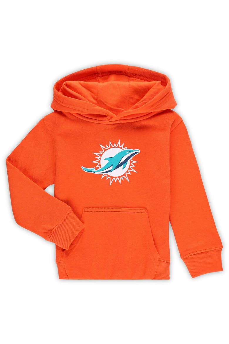 Toddler Orange Miami Dolphins Logo Pullover Hoodie, Alternate, color, Orange