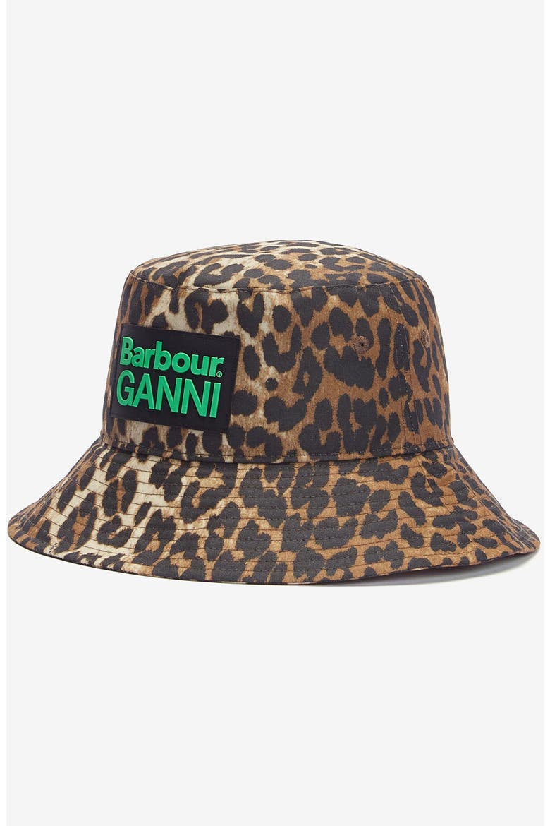 Waxed Cotton Bucket Hat, Alternate, color, LEOPARD PRINT