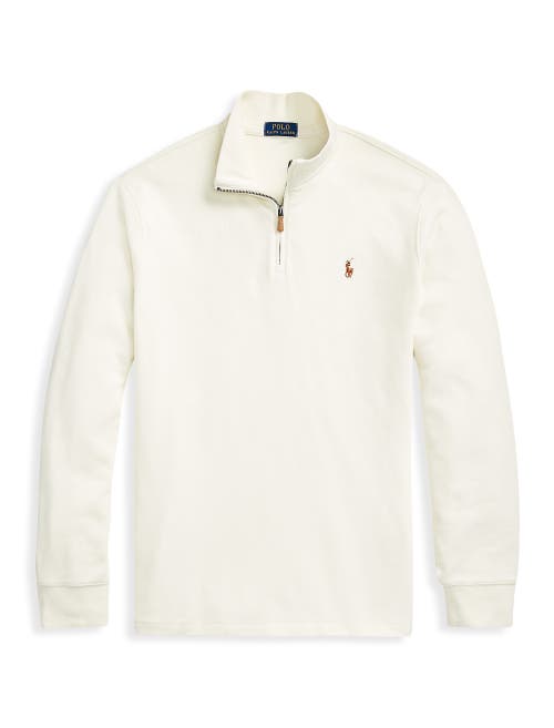 Polo Ralph Lauren Big & Tall Estate Rib Half-zip Pullover In Chic Cream