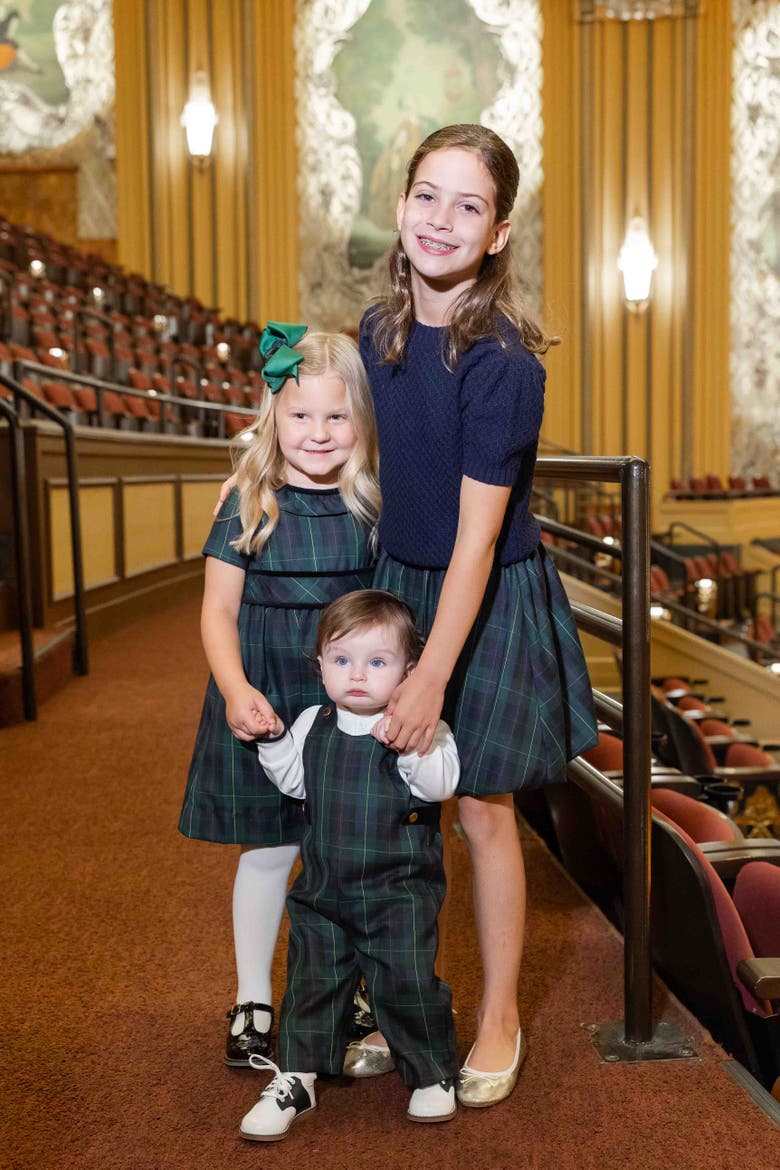 Plaid Dress With Neck Ruffle, Alternate, color, Navy, Green