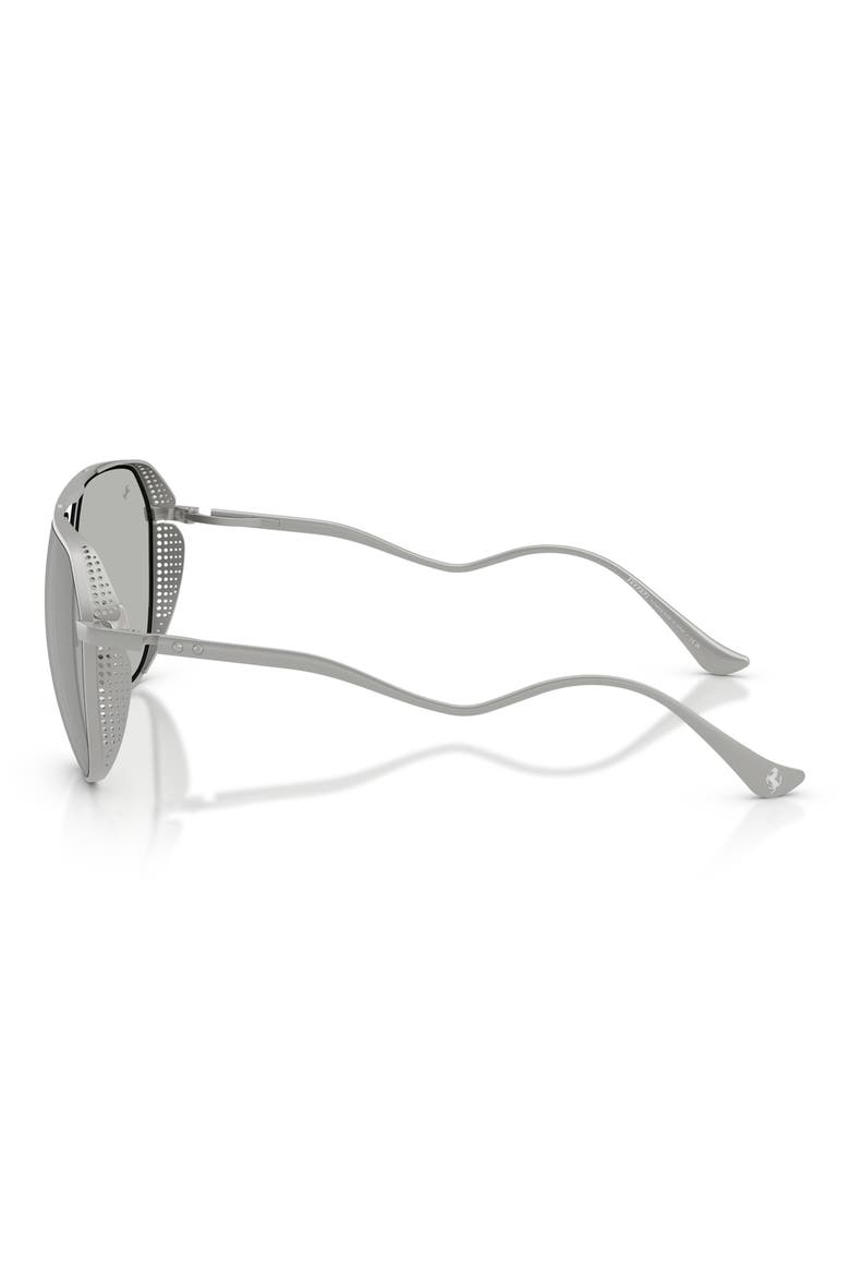 59mm Polarized Pilot Sunglasses, Alternate, color, MATTE SILVER / SILVER MIRROR
