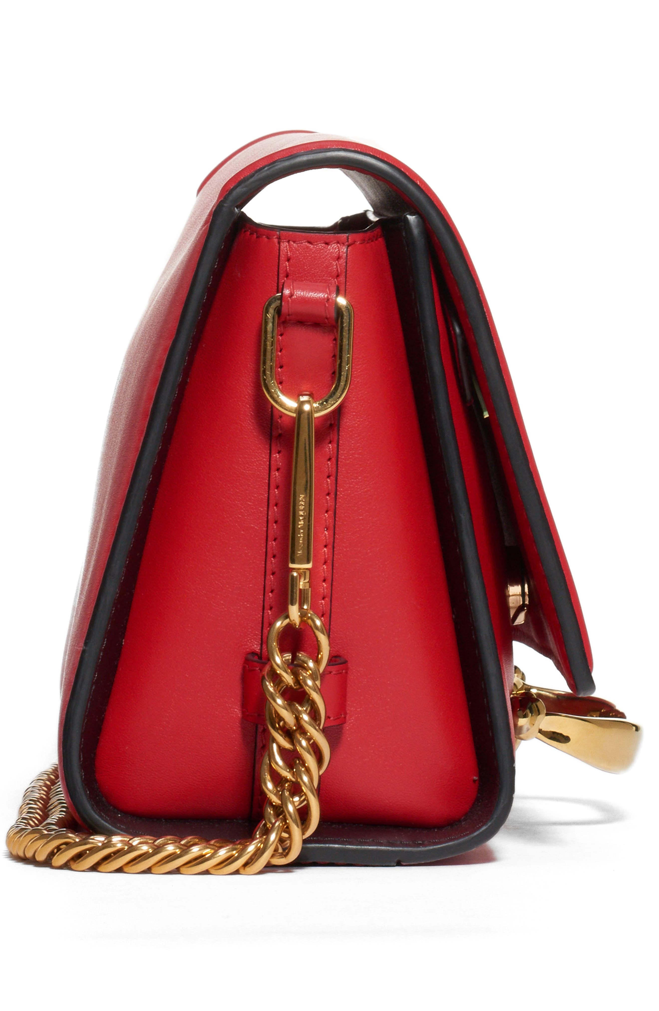 McQueen Alexander McQueen The Story Leather Shoulder Bag, Alternate, color, 