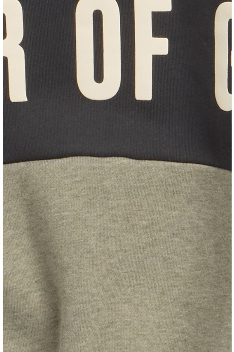 Kids' Logo Panel Sweatshirt, Alternate, color, SEAL HEATHER/ IRON GREY