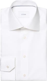 Eton Contemporary Fit Textured Solid Dress Shirt