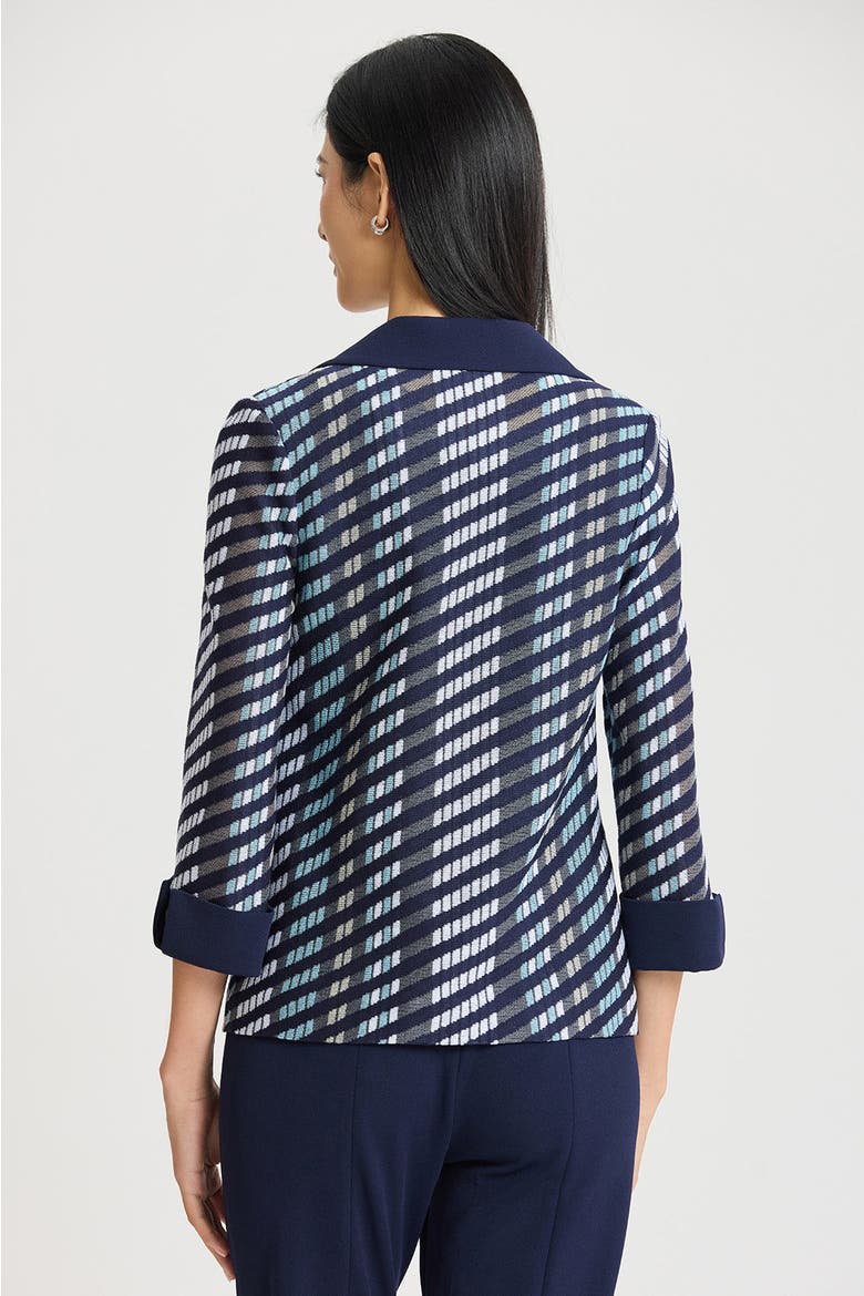 Heritage Mixed-Media Wing Collar Jacket, Alternate, color, Indigo/Limestone/Serene/White