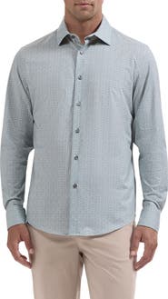Bugatchi James OoohCotton Geometric Long Sleeve Button Up Shirt