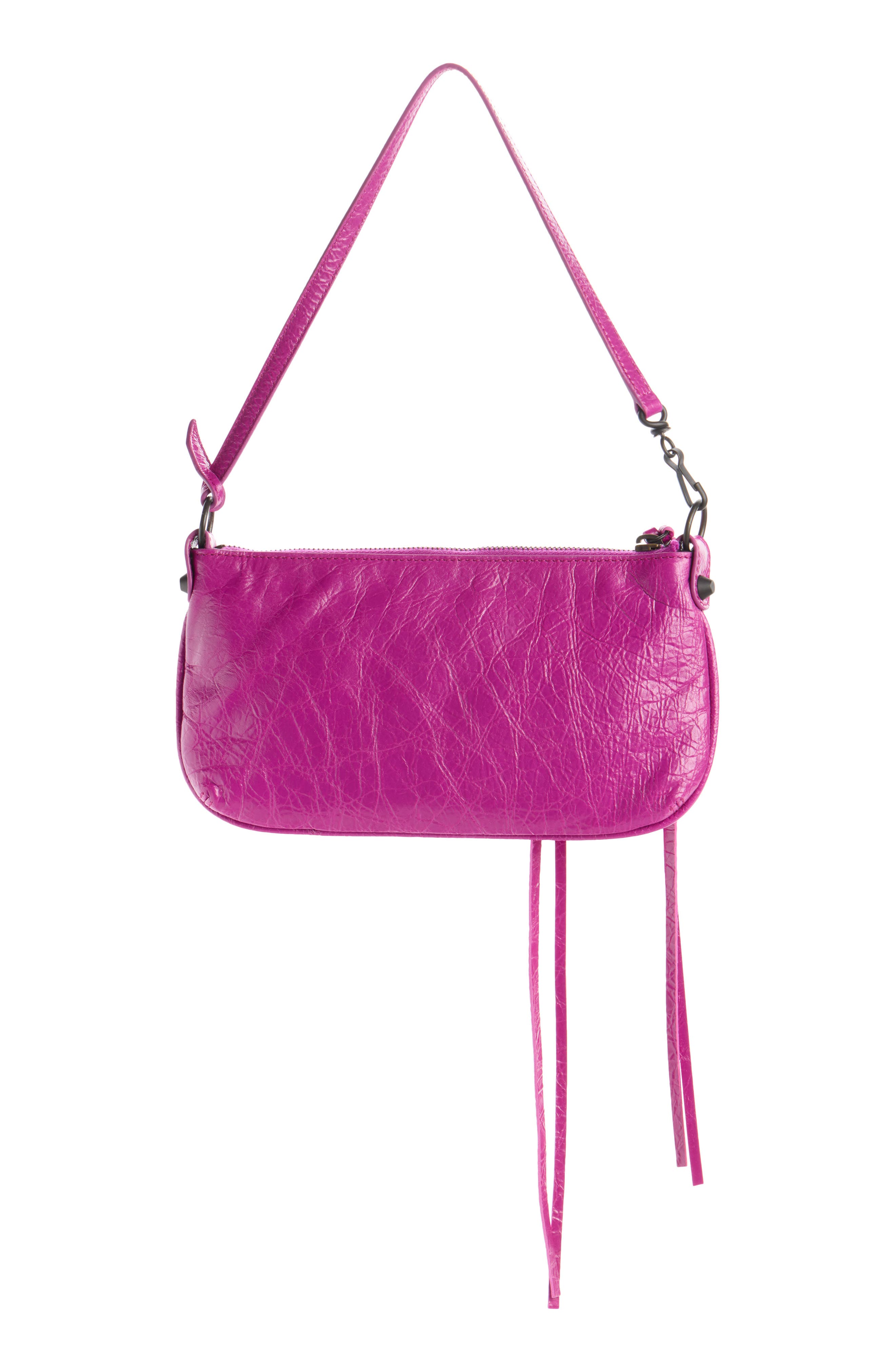 Balenciaga Le City Leather Pouch Shoulder Bag, Alternate, color, 5331 Azalee