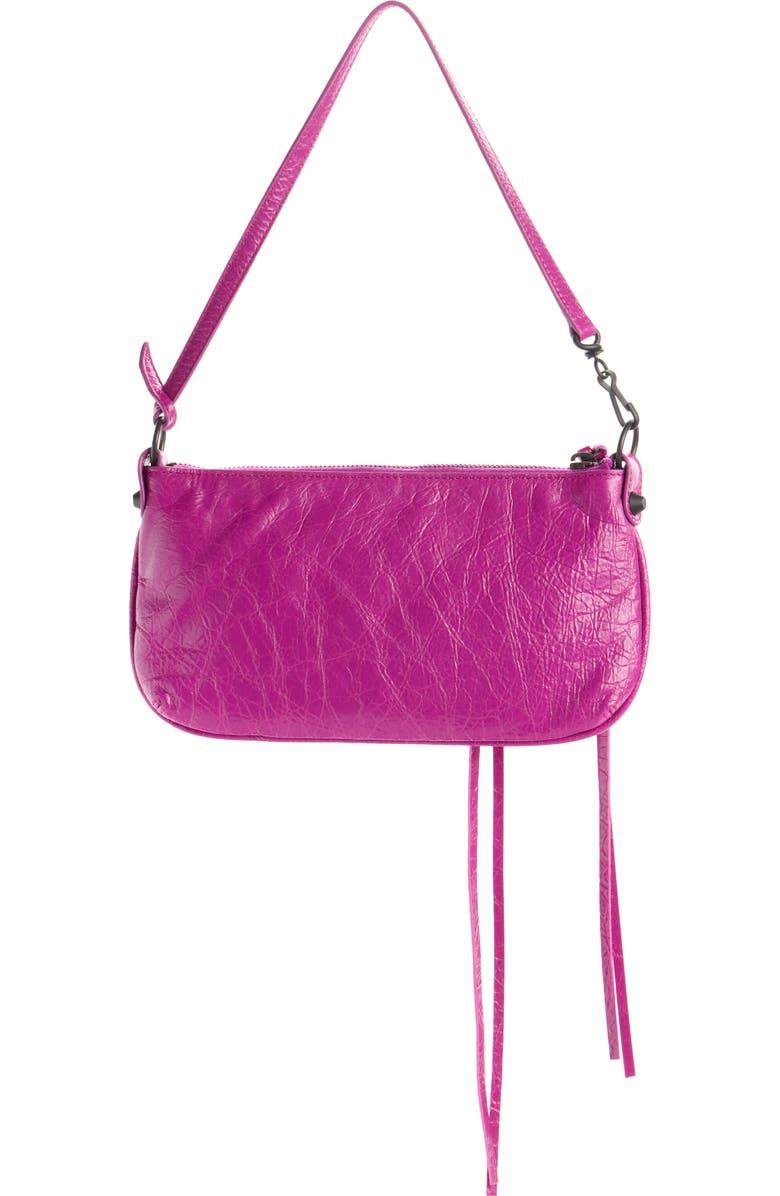 Balenciaga Le City Leather Pouch Shoulder Bag, Alternate, color, 5331 Azalee