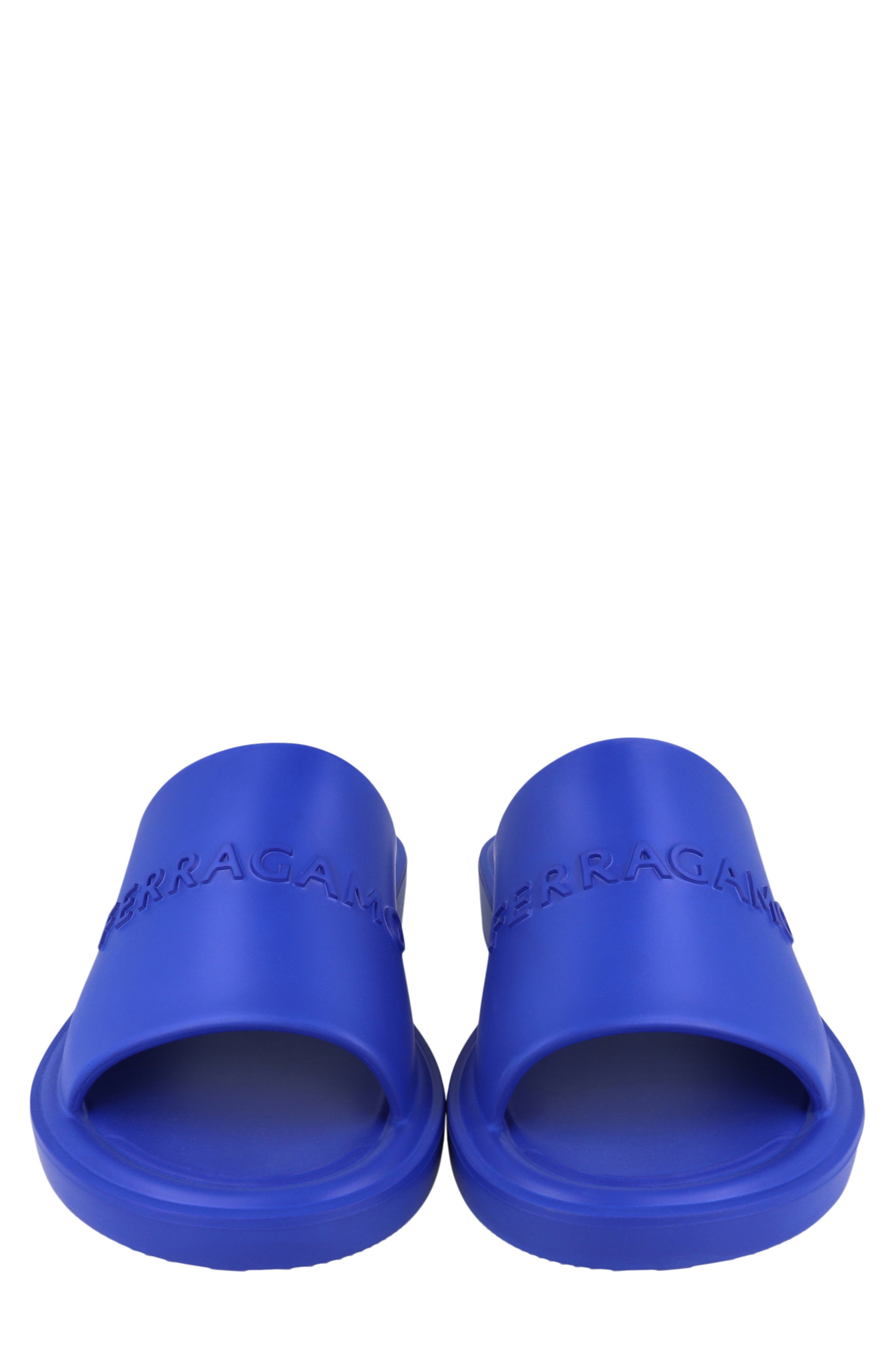 FERRAGAMO Slide Sandal, Alternate, color, Blue