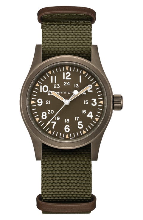 Khaki Field Mechanical NATO Strap Watch, 38mm