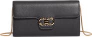 FERRAGAMO Gancio Grained Leather Wallet on a Chain
