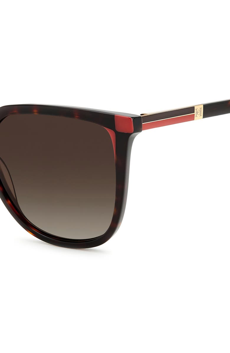 Carolina Herrera 54mm Square Sunglasses, Alternate, color, Havana Red
