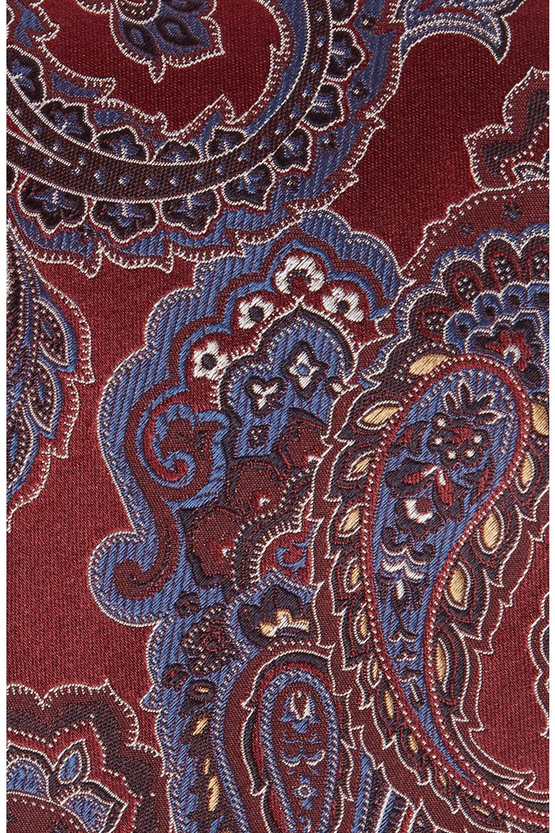 Silk Paisley Tie, Alternate, color, PINK/RED