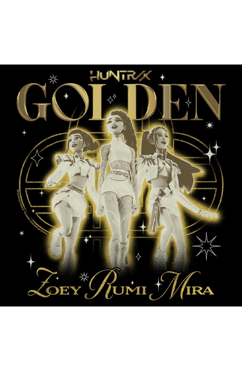 KPop Demon Hunters Boy's KPop Demon Hunters Huntrix The Golden Girls  Graphic T-Shirt, Alternate, color, Black