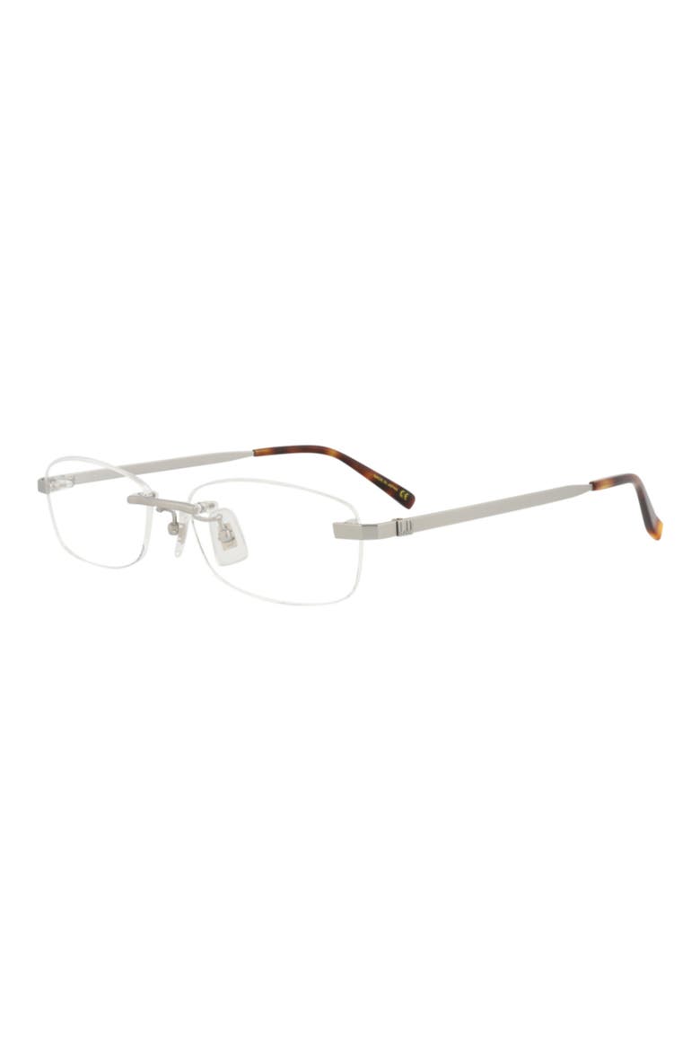 56mm Rimless Rectangular Optical Glasses, Alternate, color, SILVER TRANSPARENT