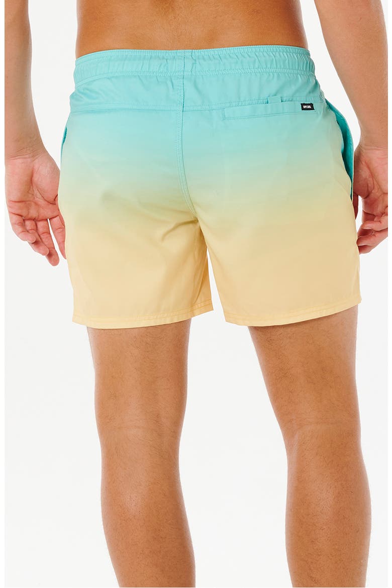 Offset Faded Volley Swim Trunks, Alternate, color, AQUA