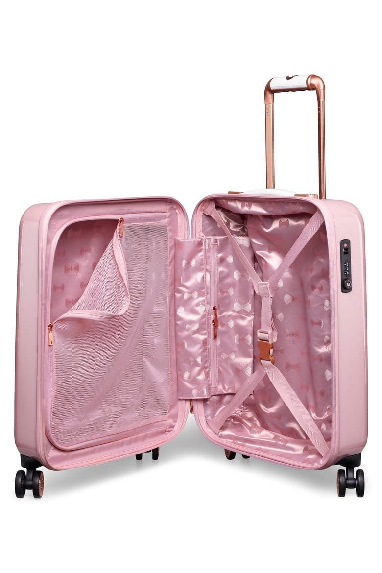 Small Elegant Print 21-Inch Spinner Carry-On, Alternate, color, PINK