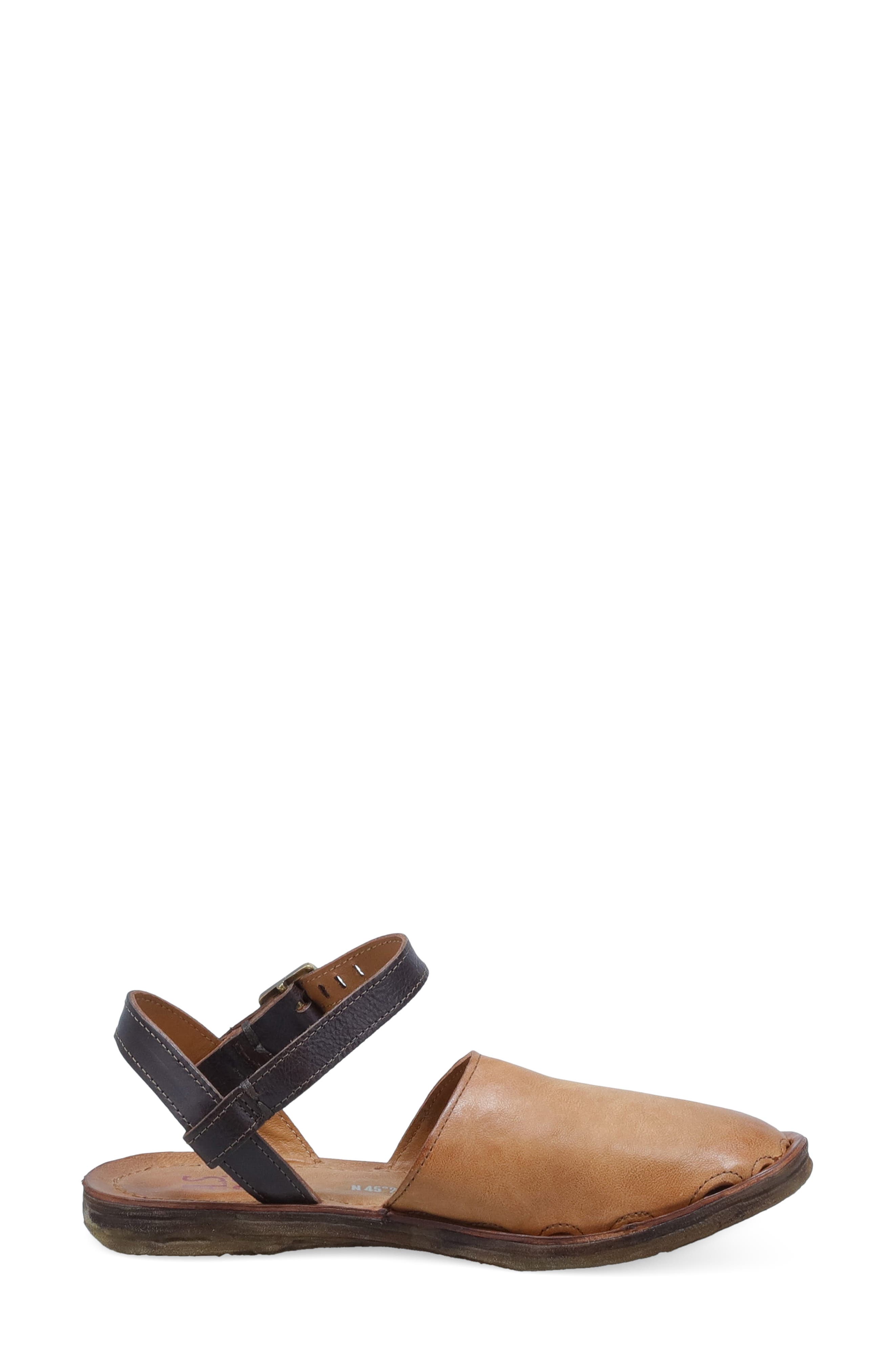 Rodrick Ankle Strap Flat, Alternate, color, CAMEL