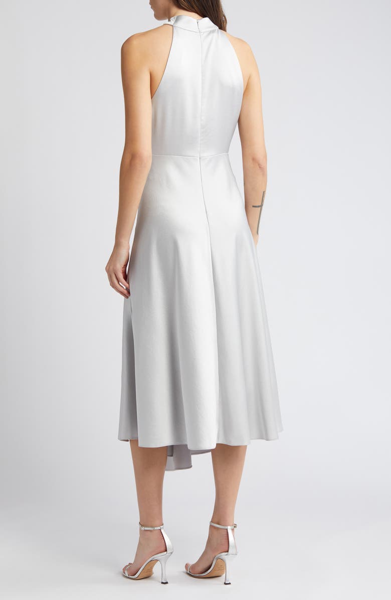 Ted Baker London Masae Twist Neck Satin Cocktail Dress, Alternate, color, 