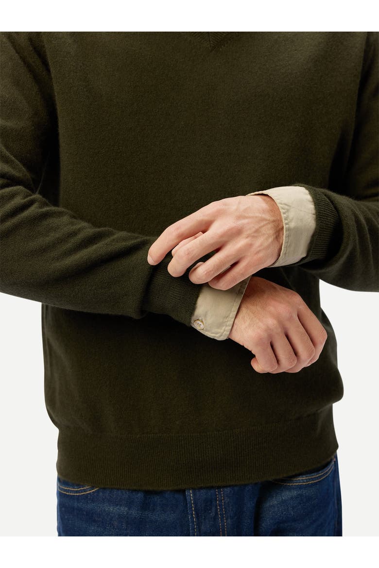 Timeless V-Neck Cashmere Sweater, Alternate, color, avocado
