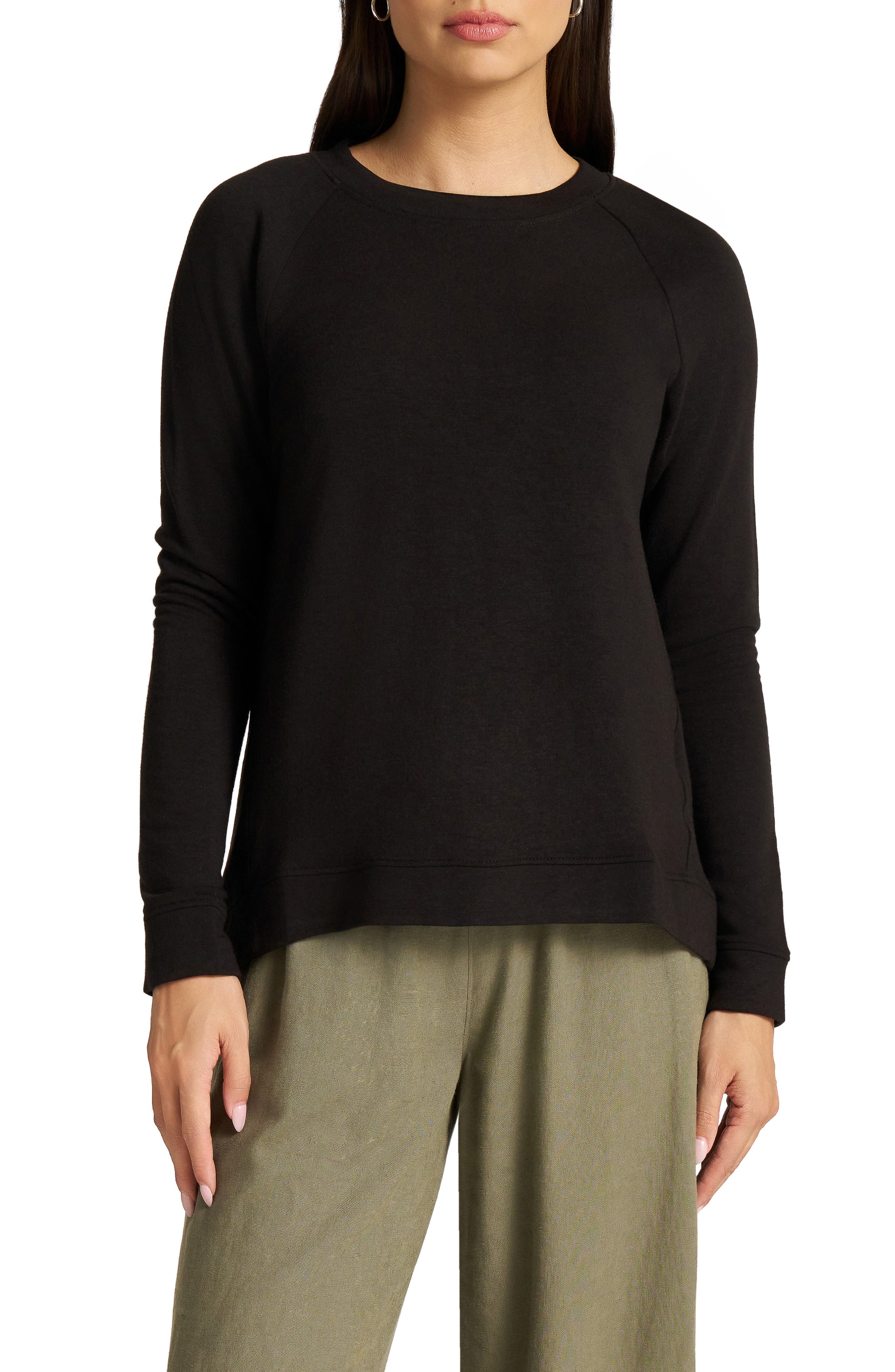 High-Low Fleece Sweatshirt