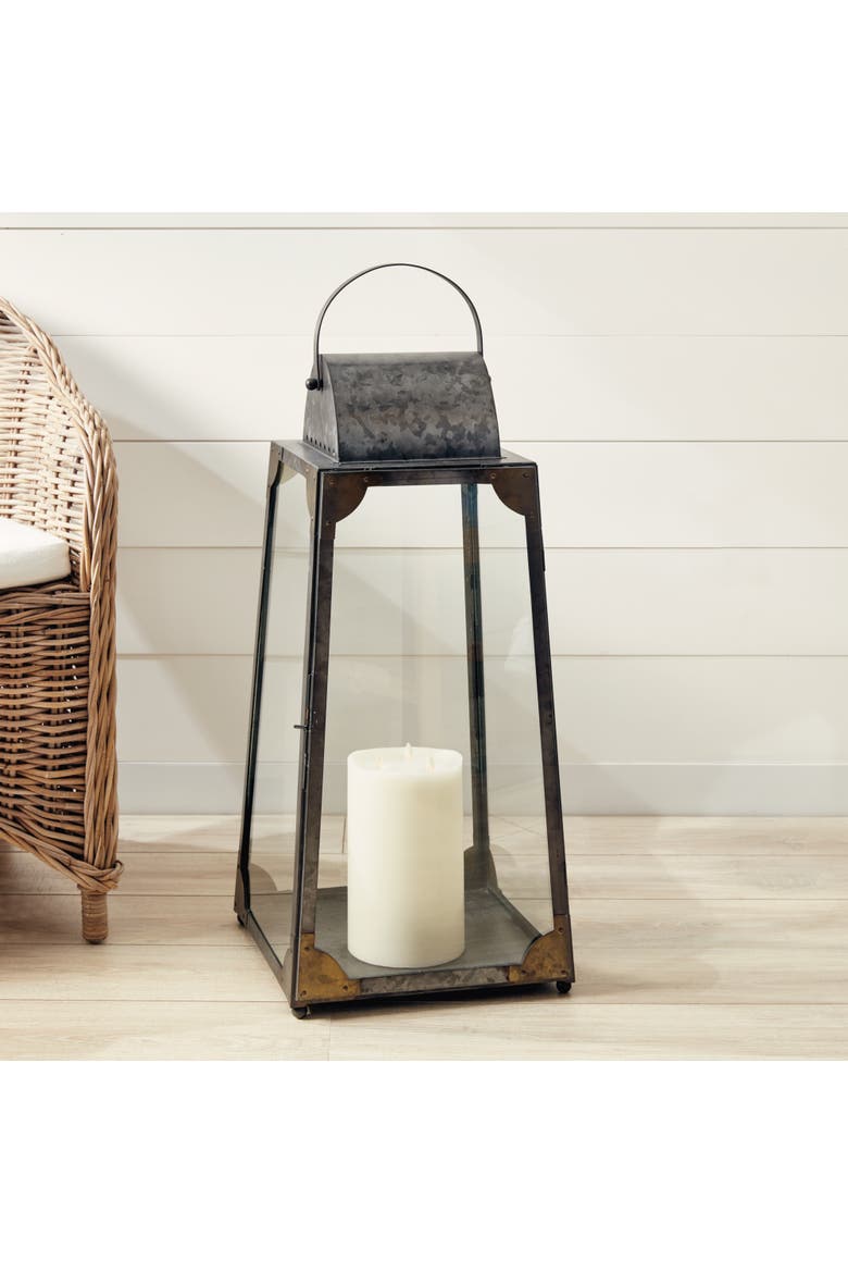 Madera Outdoor Lantern Large, Alternate, color, Gray