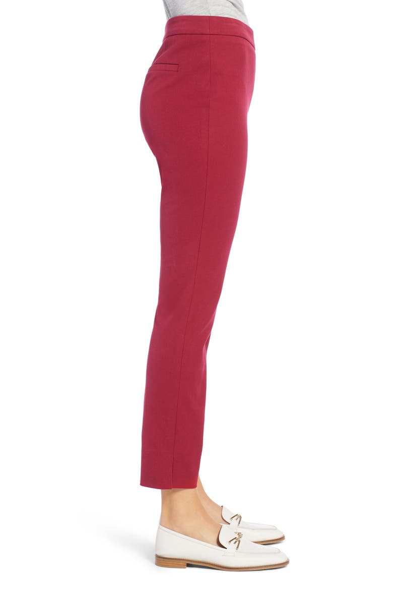 Stretch Ankle Skinny Pants, Alternate, color, RED RUMBA