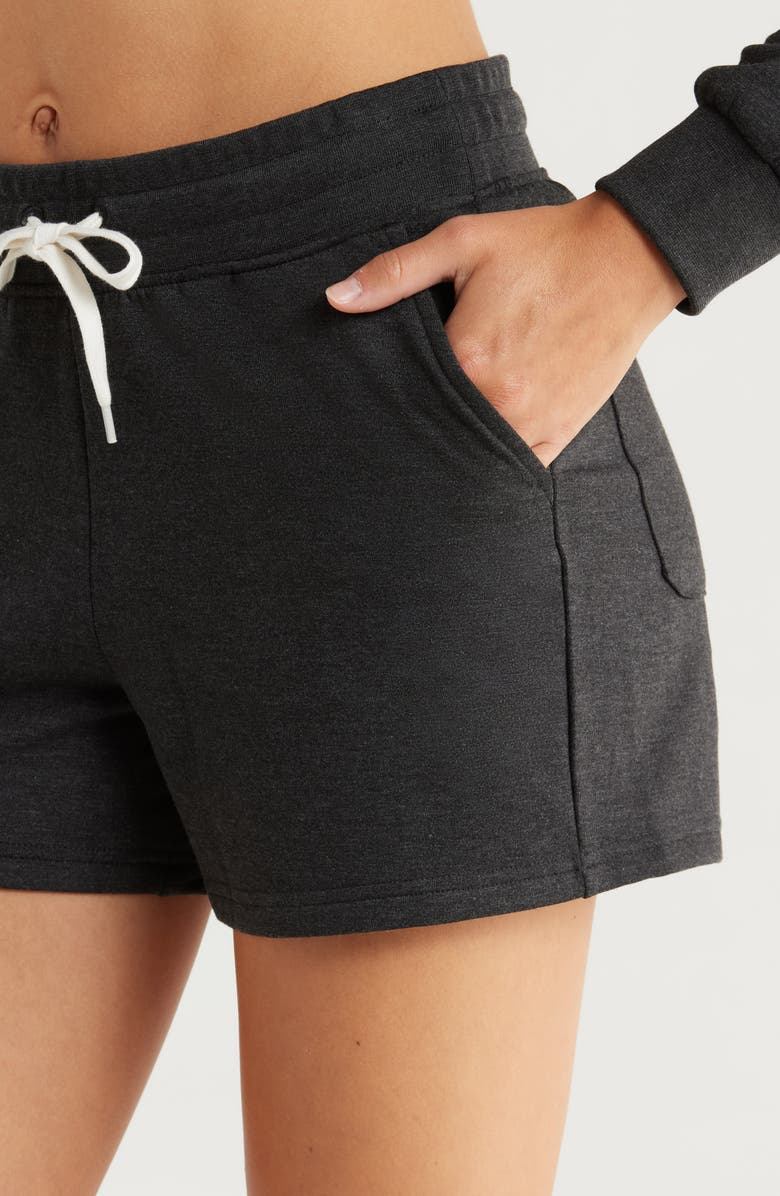 Free Fly Lightweight Fleece Shorts, Alternate, color, Heather Black