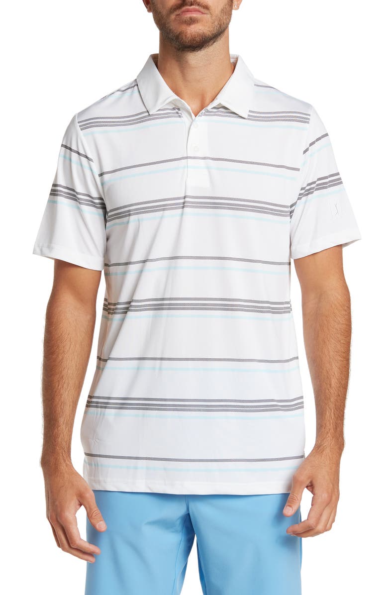 PGA TOUR Short Sleeve Pigment Leisure Polo, Main, color, Bright White