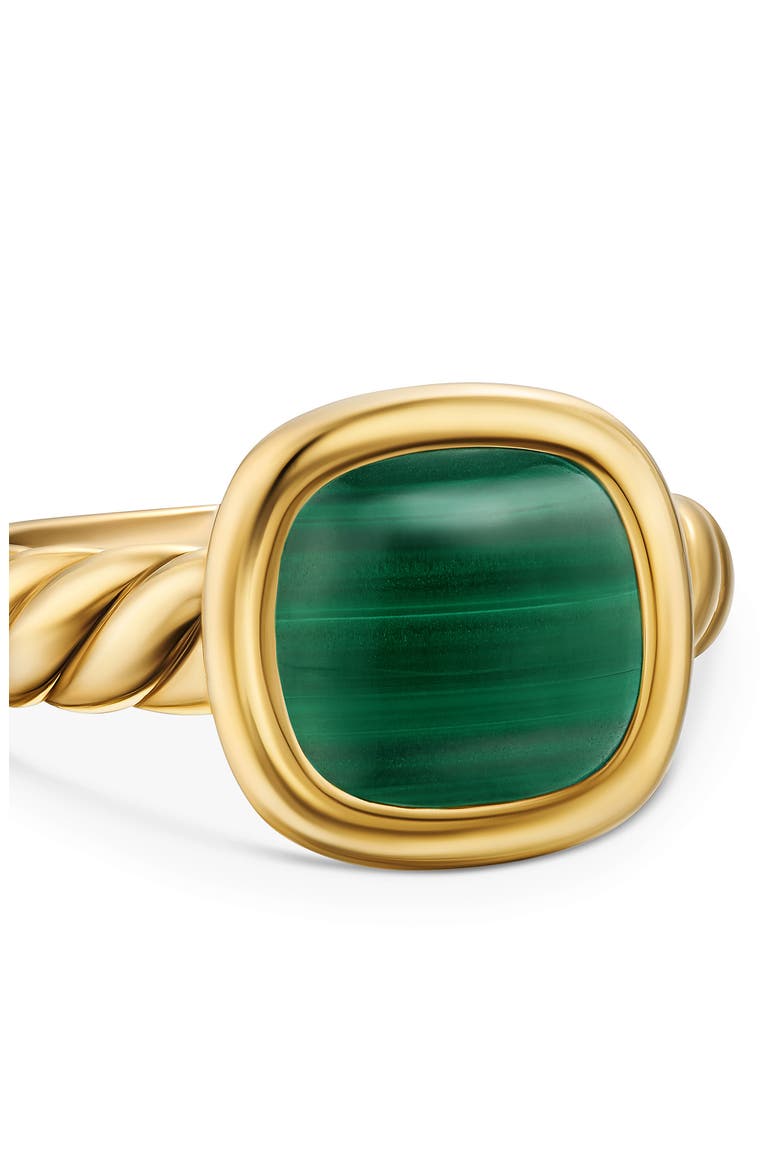 Mercer Stone Ring in 18K Gold, Alternate, color, MALACHITE