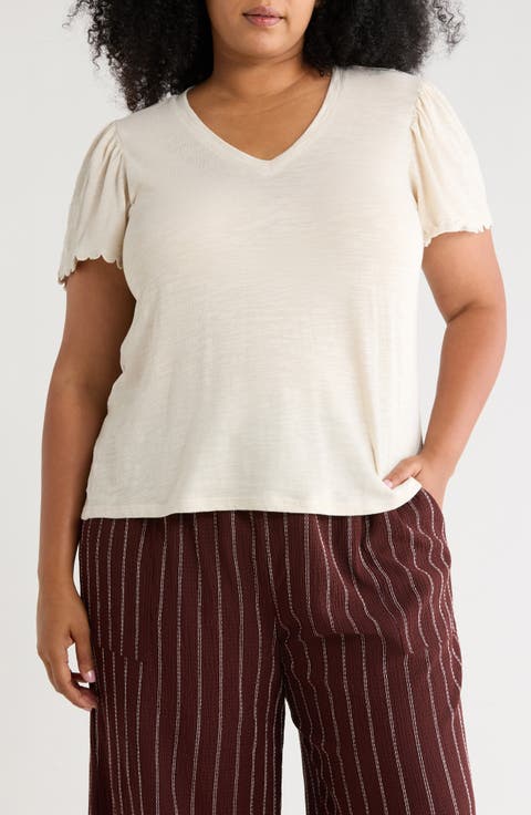 Scallop Trim T-Shirt