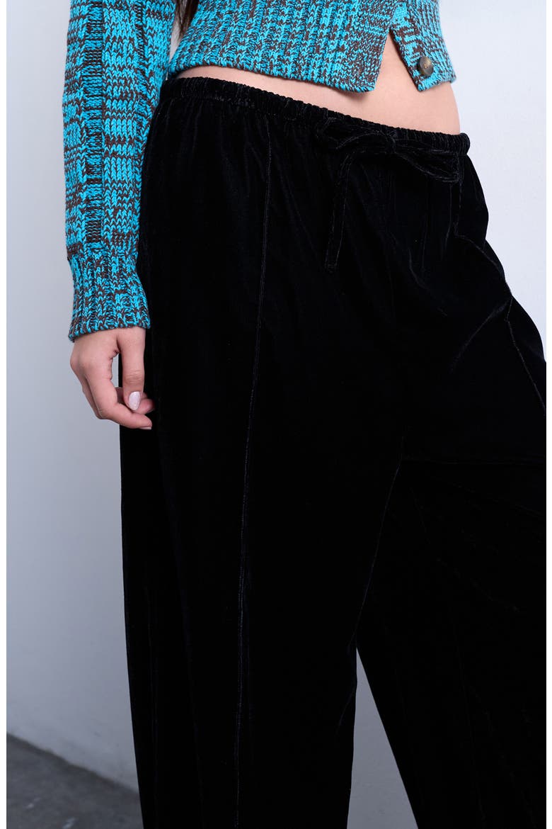 Drawstring Wide Leg Pants, Alternate, color, BLACK