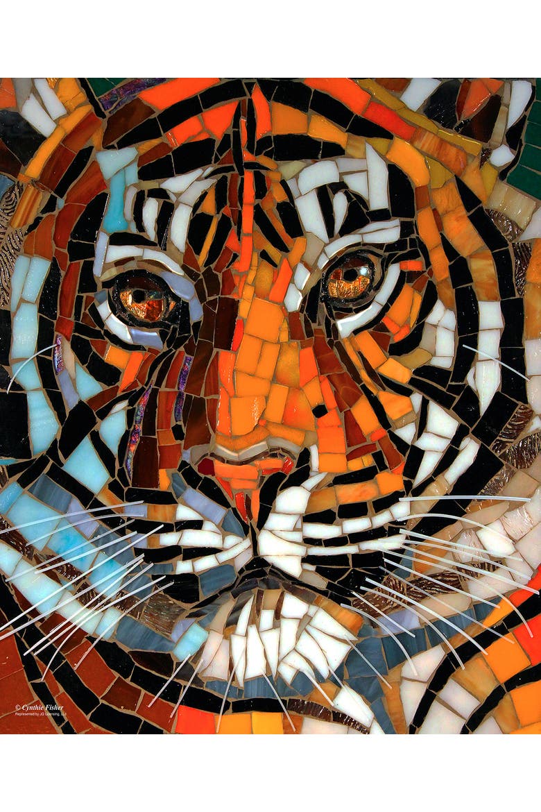 Stained Glass Tiger 1000 piece Jigsaw Puzzle for Adults, Alternate, color, Multicolor