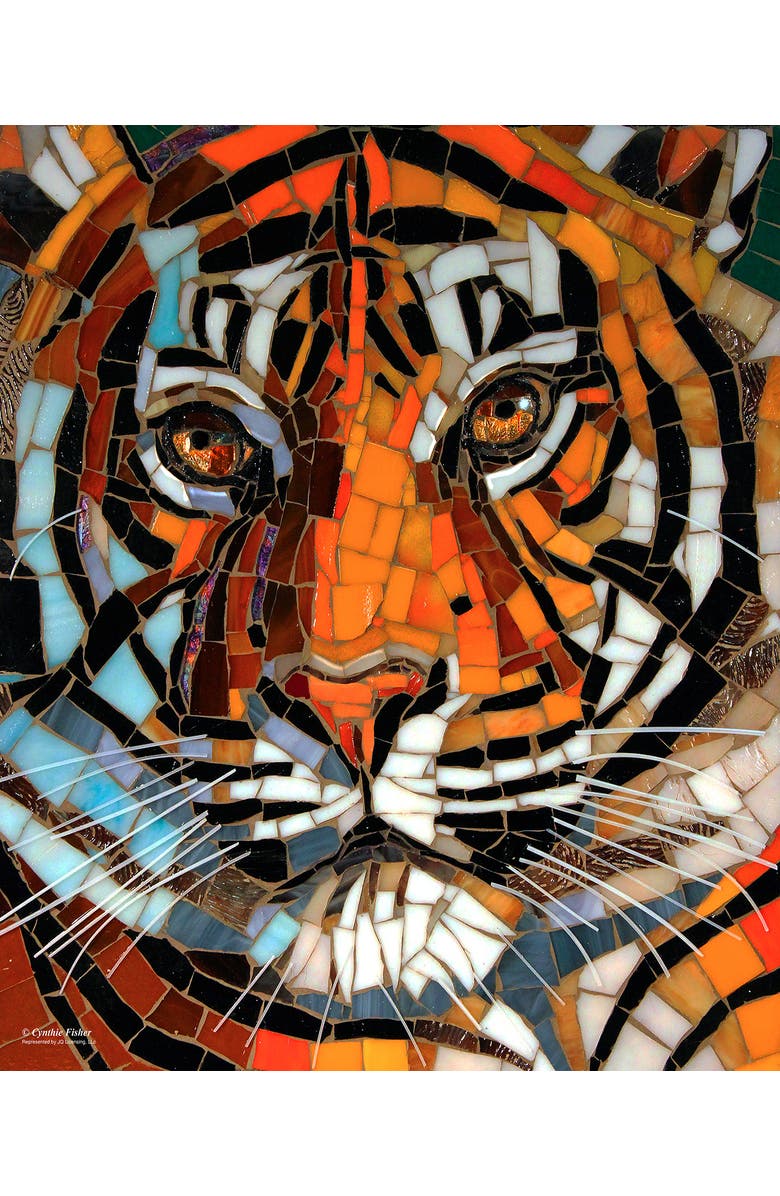 Sunsout Stained Glass Tiger 1000 piece Jigsaw Puzzle for Adults, Alternate, color, Multicolor