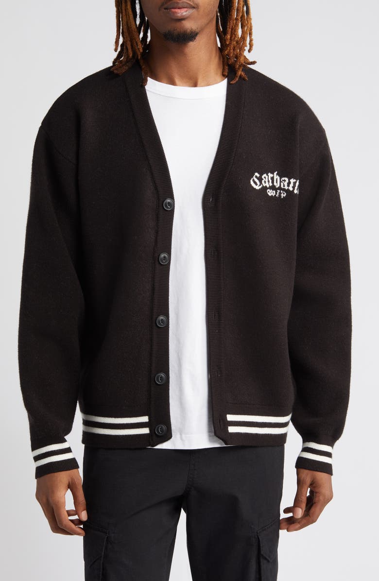 Carhartt Work In Progress Onyx Oversize Cardigan, Main, color, 