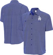 ANTIGUA Men's Antigua Royal Los Angeles Dodgers Mosaic Button-Up Shirt
