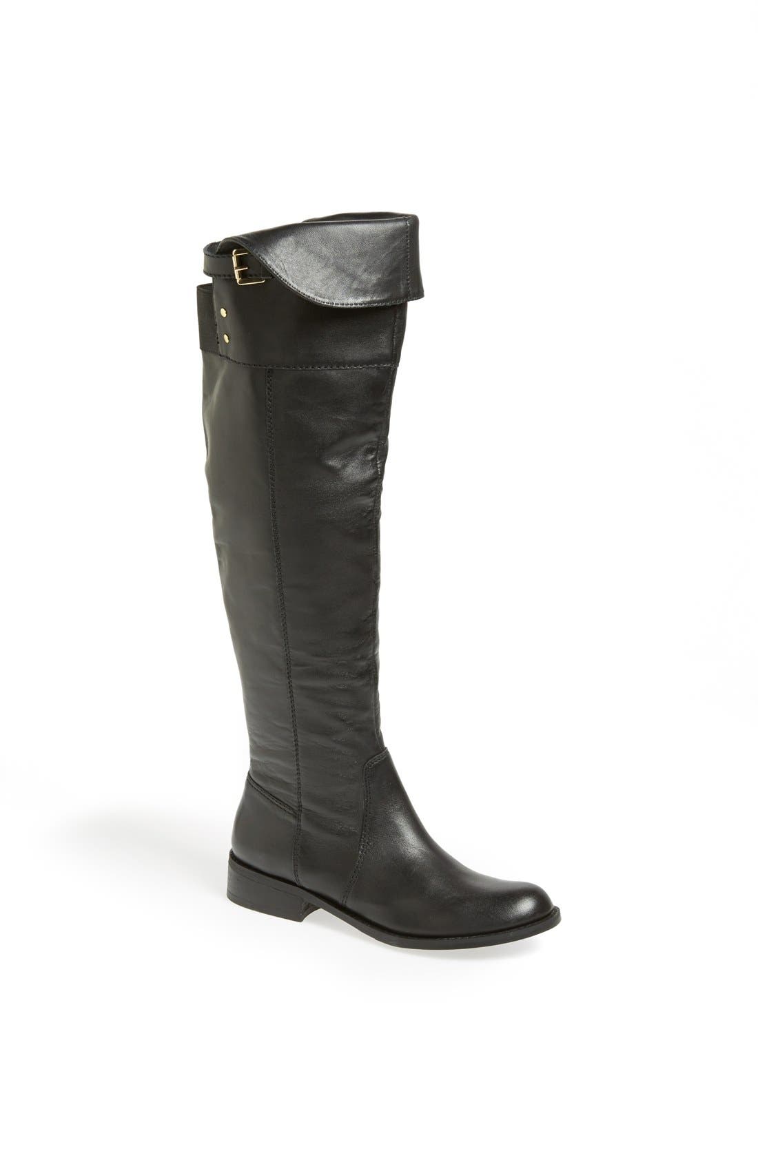 'Chiik' Knee High Boot, Alternate, color, BLACK LEATHER