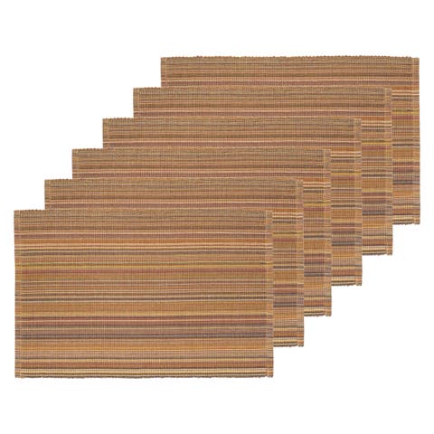 Cedar Stripes Placemats Set of 6, 13" x 19"