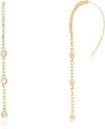 The Lovery Fine Jewelry Diamond Station Chain Dangle Earrings