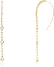 The Lovery Fine Jewelry Diamond Station Chain Dangle Earrings